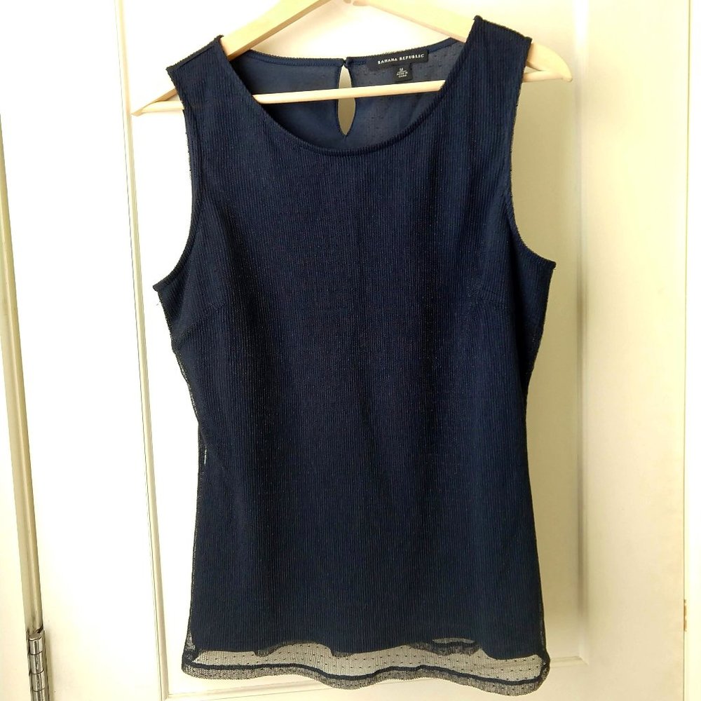 Navy Professional Tank with Pointe Detailing